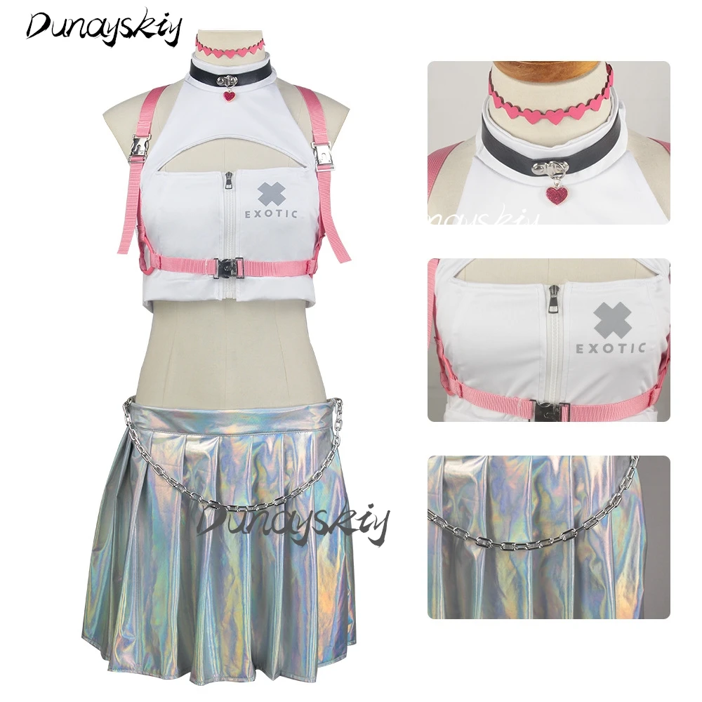 Комплект костюмов для косплея NIKKE Goddess of Victory Viper: милый розовый наряд болельщика, парик, индивидуальный вид в стиле игры