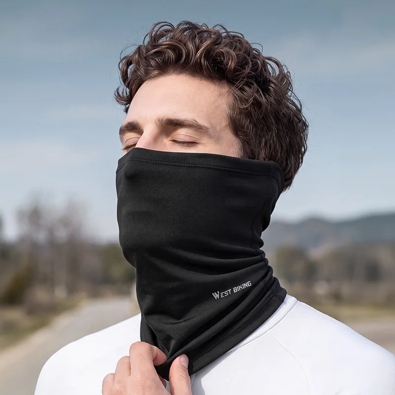 WEST BIKING Winter Fleece Cycling Scarf Outdoor Windproof Running Bike Face Cover Men Women Bicycle Bandana Sports Headwear image 2