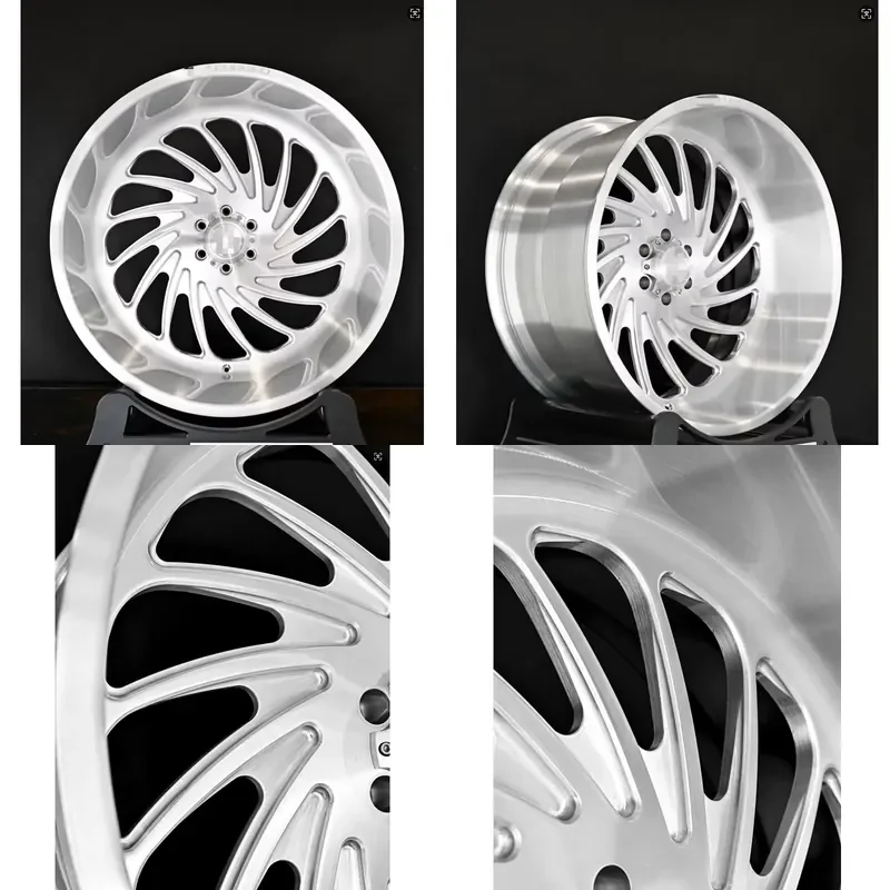 Llantas Forjadas de Aleación i Lsgzl Deep Dish Super Single 24x12 26x14 8x170 6x139.7 Personalizadas para Chevy Silverado F250 Pickup Camioneta Todoterreno