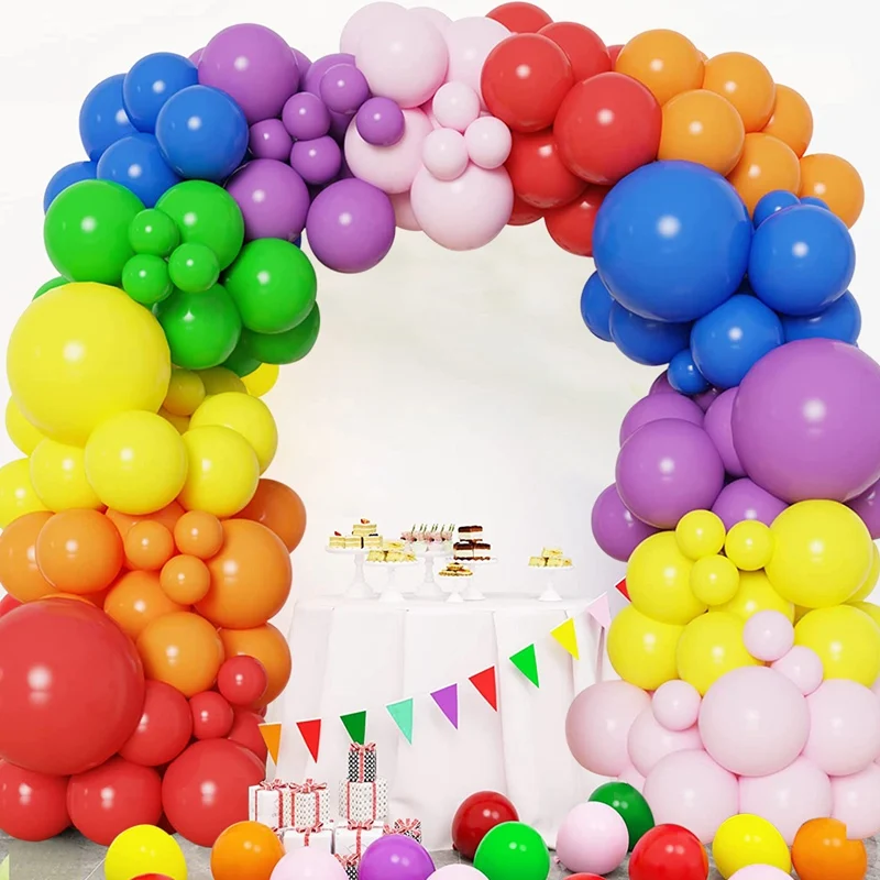 

Multicolor Rainbow Balloon Garland Arch Kit Wedding Decor Balloons Birthday Party Baptism Girl Unicorn Baby Shower Globos Baloon