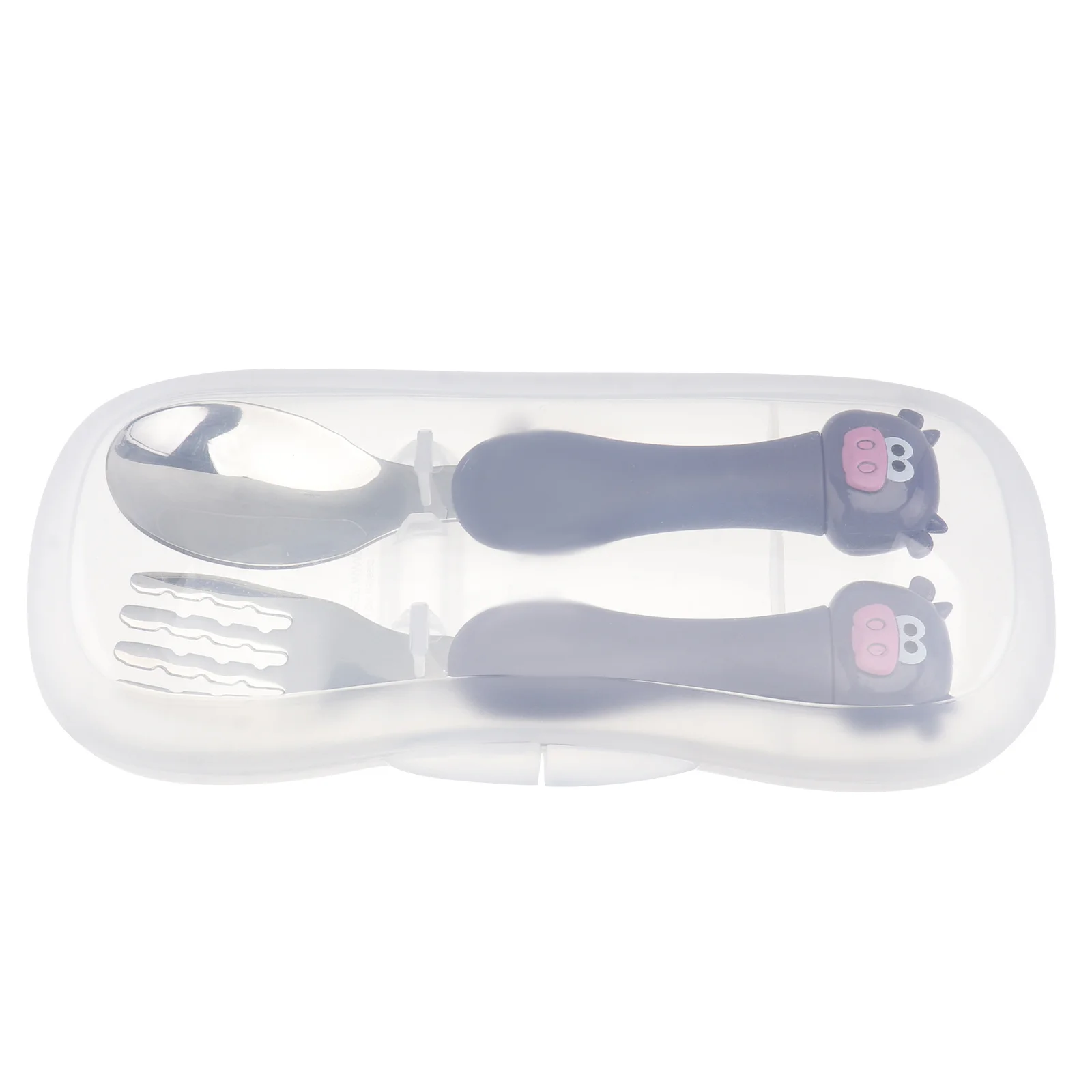 

1Set Stainless Steel Cutlery Set Animal Styled Fork Spoon Kit Smooth Surface Portable Tableware