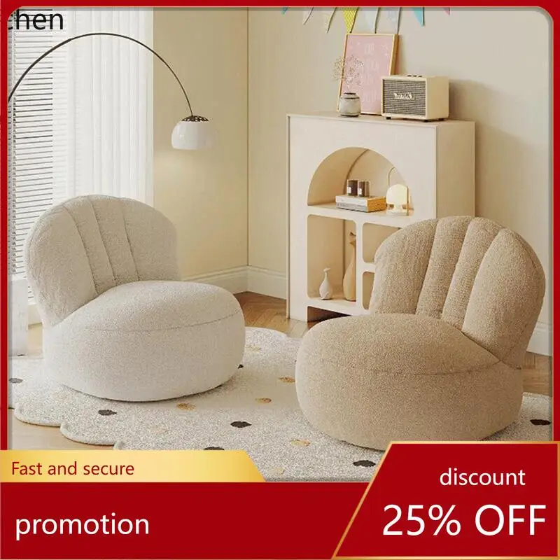 

CZ Lamb Wool Lazy Sofa Living Room Internet Celebrity Single Sofa