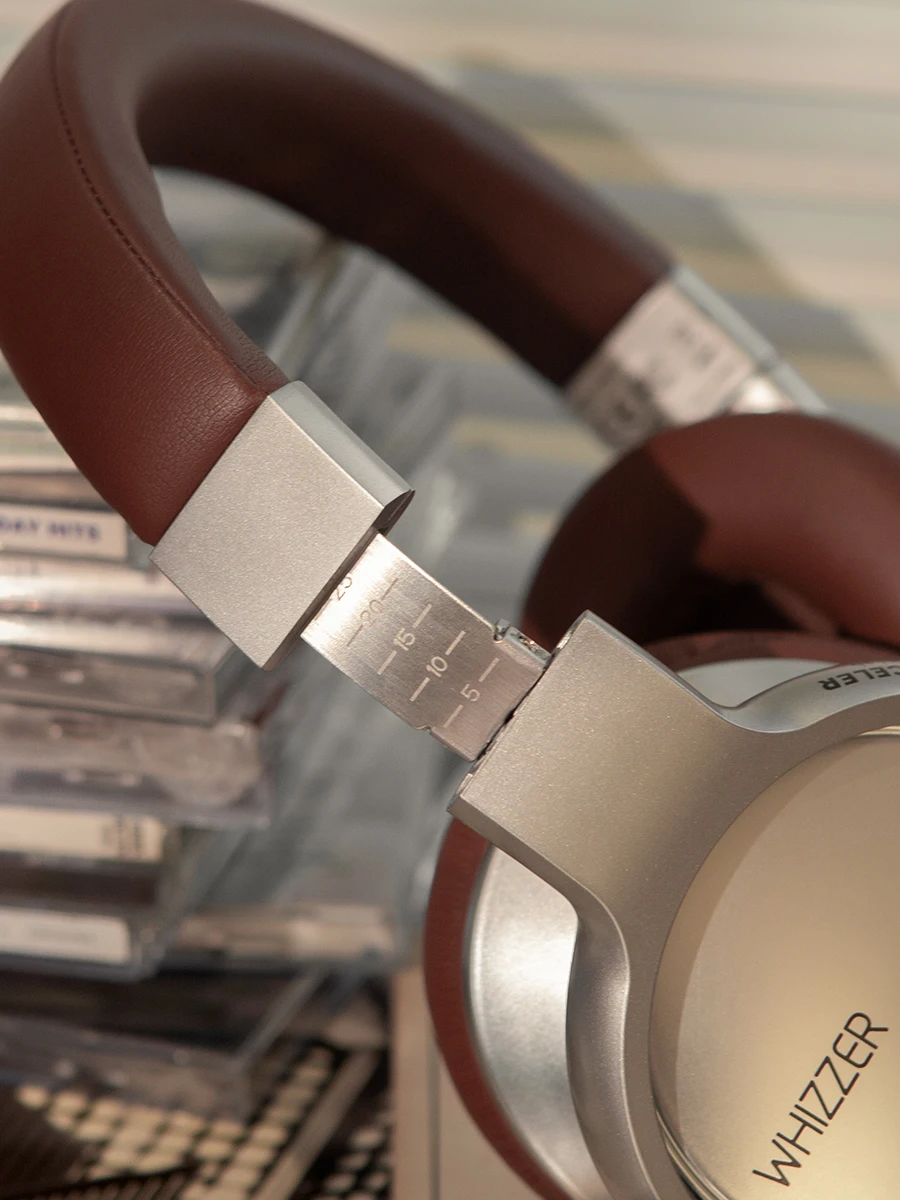 Whizzer ANC سماعات إلغاء الضوضاء النشطة بلوتوث 5.3 صوت عالي الدقة 20-40 كيلو هرتز سلكي لاسلكي مزدوج الوضع HiFi سماعة رأس ستيريو