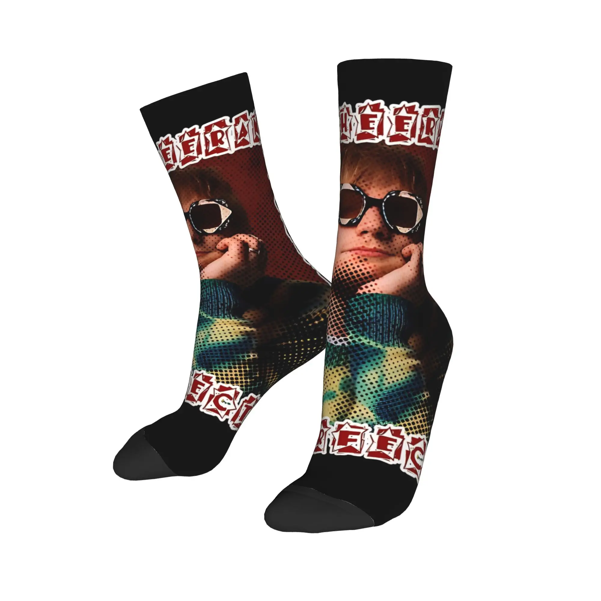 جوارب Ed Sheeran Tour جوارب شتوية عتيقة للزوجين جوارب عالية الجودة مطبوعة جوارب رياضية خارجية مضادة للانزلاق #3