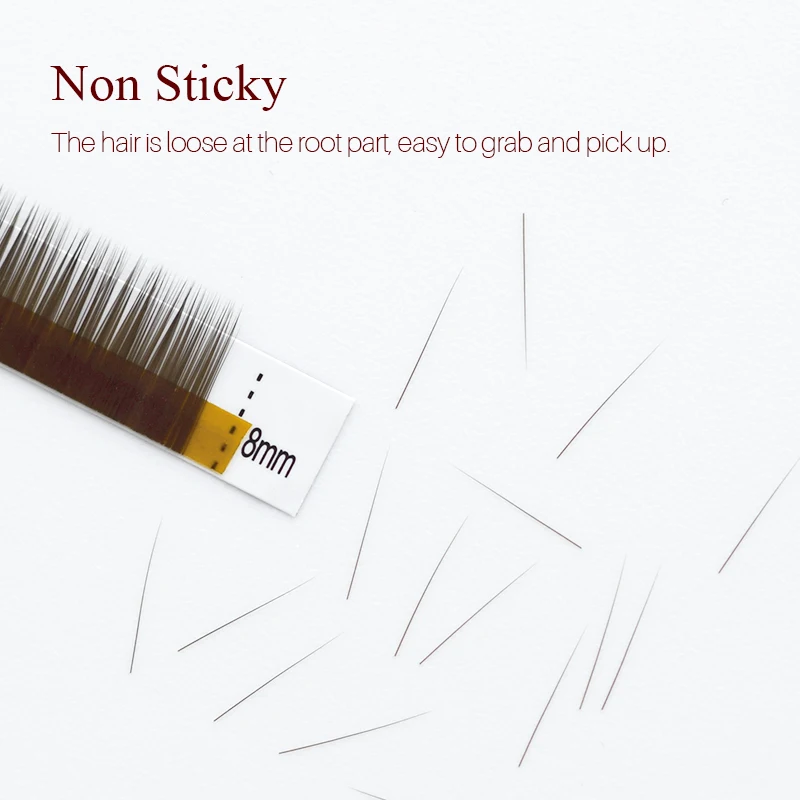 SONG LASHES High Quality Straight Curvate Eyebrow Extensions False Eyebrow 12 lines Brown Color Eyebrow Extension