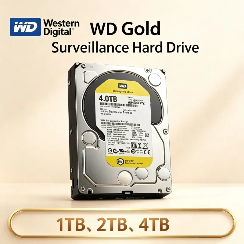Western Digital WD Heavy-Duty Enterprise Stable & Durable Gold 3.5" HDD 1TB 2TB 4TB For NAS Desktop Surveillance