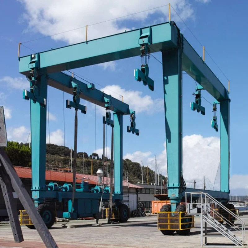 25Ton-80Ton Custom Heavy Duty Marine Gantry Travel Lift Vessel Lifting Crane Customized Marine Handling Equipment
