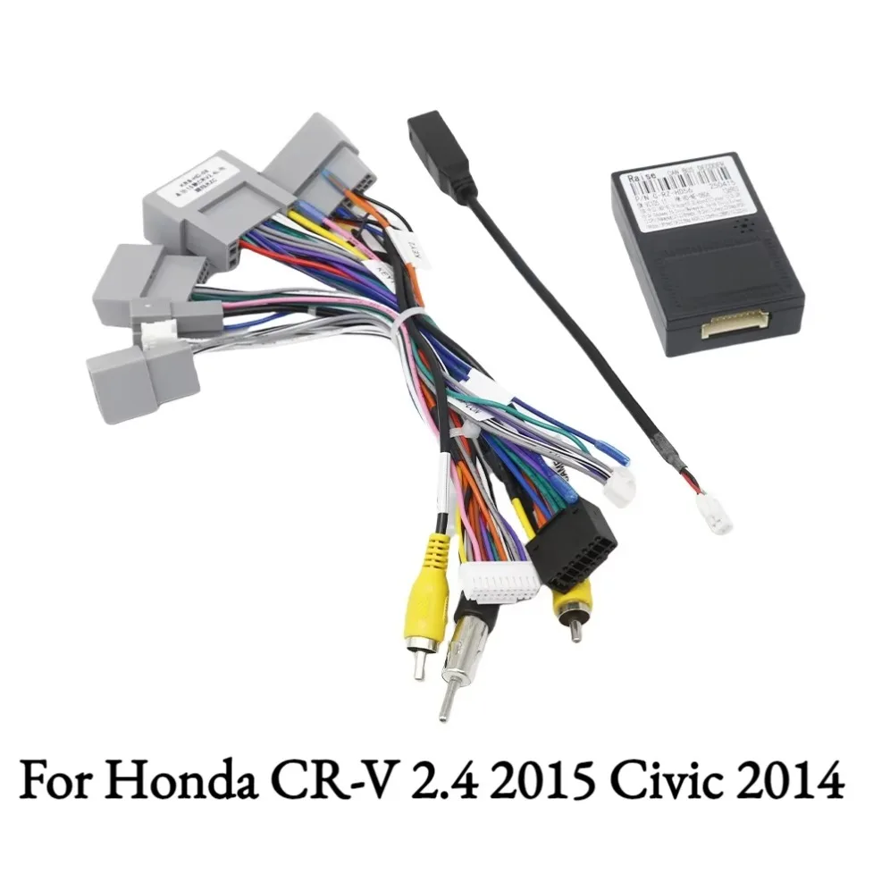 Plug and Play Wiring Harness Adapter for Honda CR-V Civic with CANBUS Box Steering Wheel Control Retention