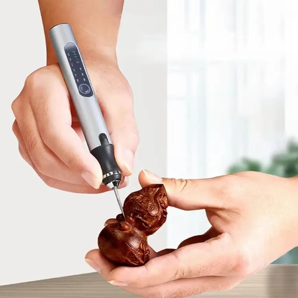 

DIY Carving Tool Electric Engraver Pen Handheld Rechargeable Jewelry Engraving Machine Anti-Slip Etching Pen for Metal Glass