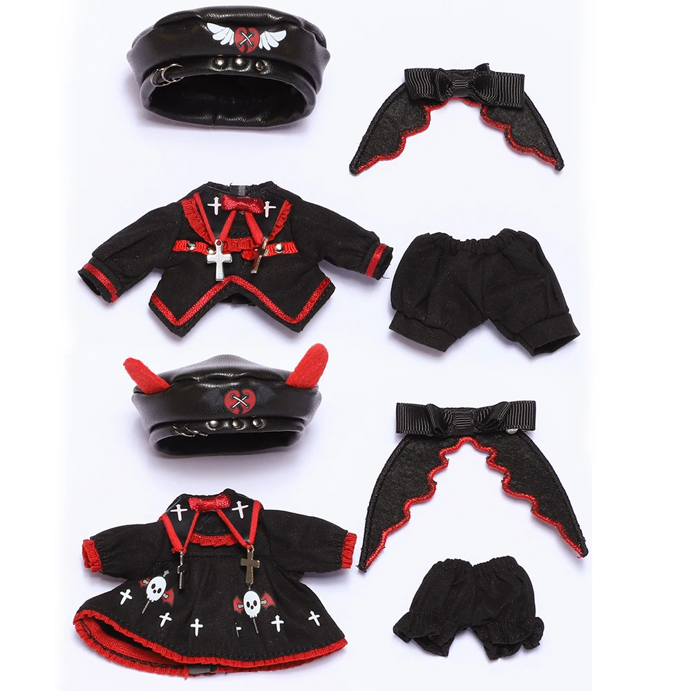 Ob11 Puppe Dark Little Devil Set Set Cosplay Puppe Halloween Kostüm für P9, P10, Ob11, Obitsu11, Molly, Gsc, Ymy, 1/12bjd Puppe