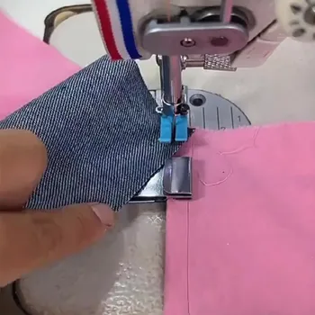 Cartella per cucitura a giro Tirare il cilindro Calibro per cucitura Quilting Patchwork Piedino per auto piatta Macchina industriale Accessori per cucire Strumenti