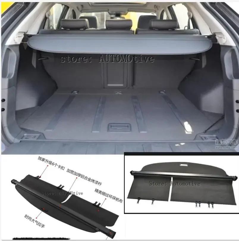 

For Renault Koleos 2009-2015 Rear Cargo privacy Cover Trunk Screen Security Shield shade (Black, beige)