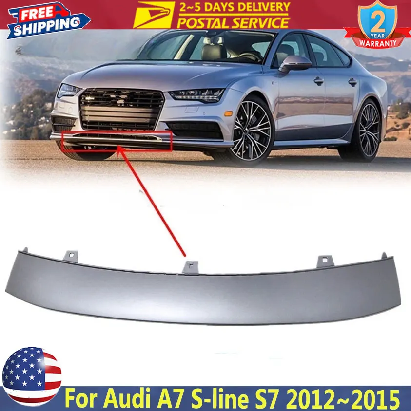

Front Bumper Spoiler Valance Molding Strip For Audi A7 S-line S7 2012~2015 2014 Front Bumper Trim Front Bumper Lower Trim Cover