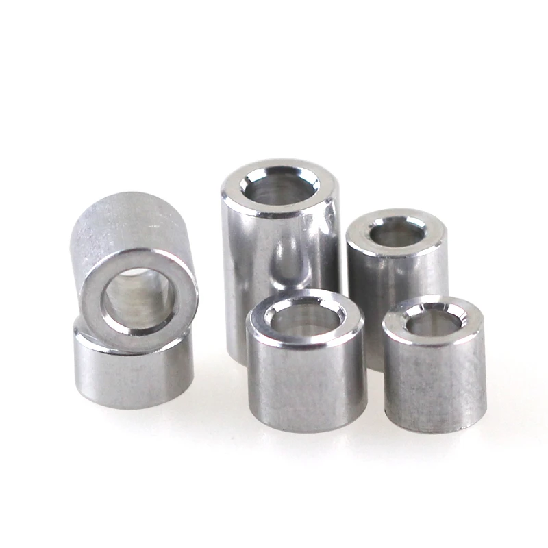 M3 M4 M5 M6 M8 M10 Aluminum bushing washer gasket round CNC no thread standoff spacer thickness 2mm to 30mm