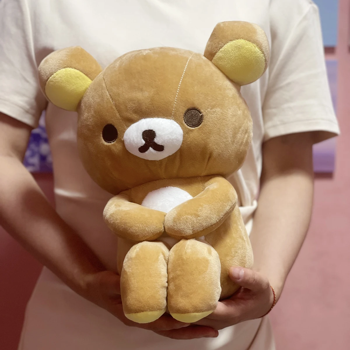 Kawaii Aardbei Rilakkuma Knuffel Teddybeer Peluche Mooie Cartoon Rugkussen Knuffelige Knuffels Kinderkamer Decoratie