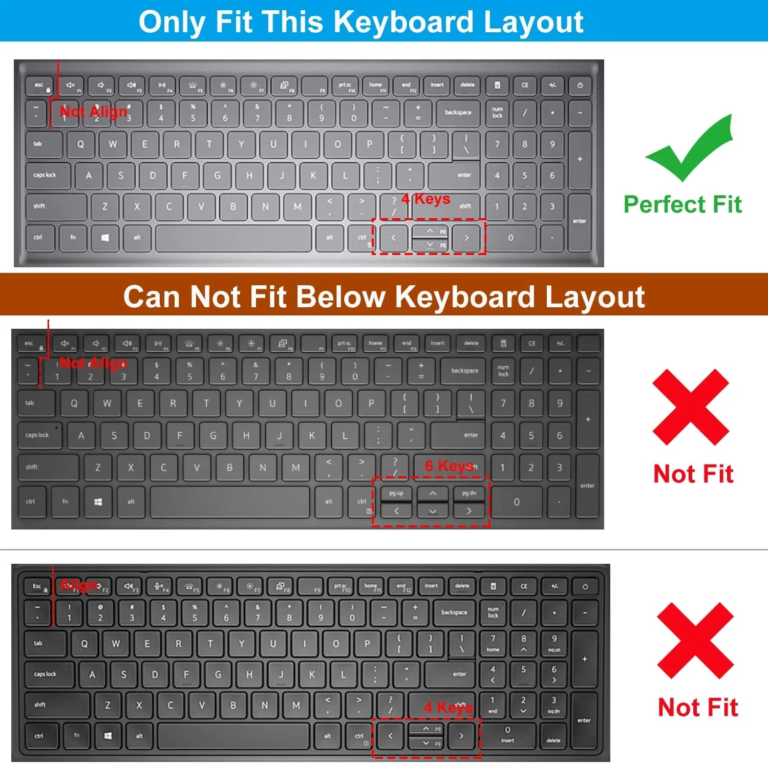 Untuk Dell Inspiron 15 16 17 3000 5000 5510 5515 5518 7510 7610 Latitude 3510 3511 3515 3520 3521 3525 Penutup Keyboard Vostro