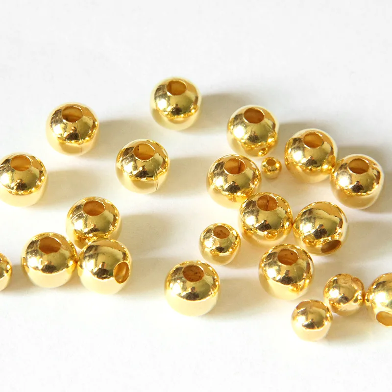 2mm 3mm 4mm 5mm 6mm 8mm Diy Metal Beads Antique Bronze/Gold/Silver Color Smooth Ball Spacer Beads For Jewelry Making Findings