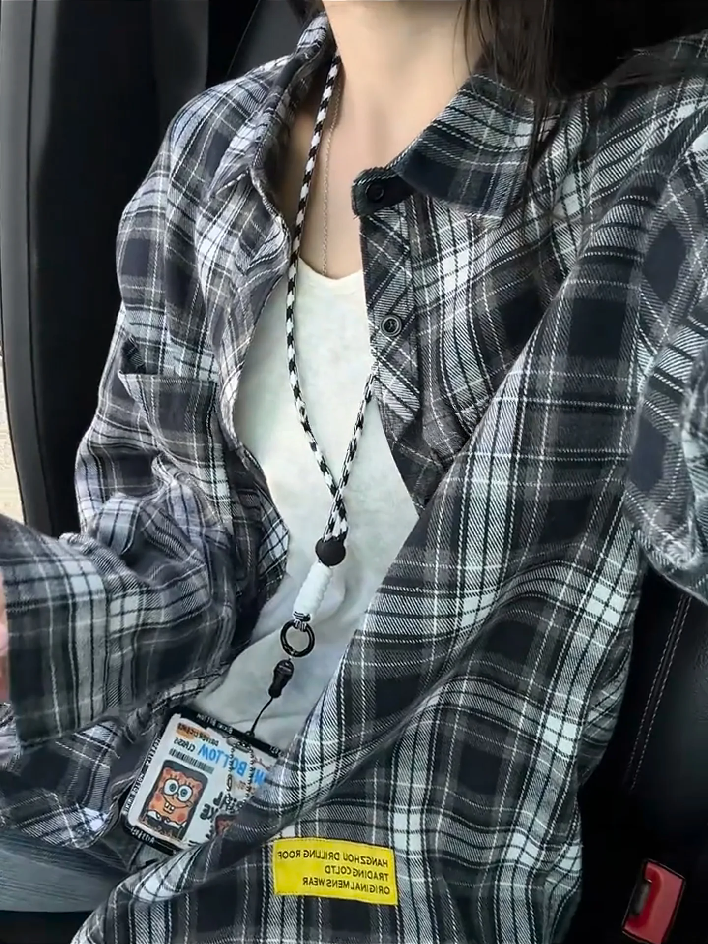 

Retro American Plaid Long Sve irt Men's Women's Early Autumn Cleanfit Lazy Sle Couple Casual Outerwear Cotton Polyeste...