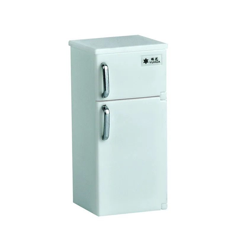 1:12 Dollhouse Furniture Miniature Kitchen Scene Ob11 Food Toy Double-Door Refrigerator Gashapon