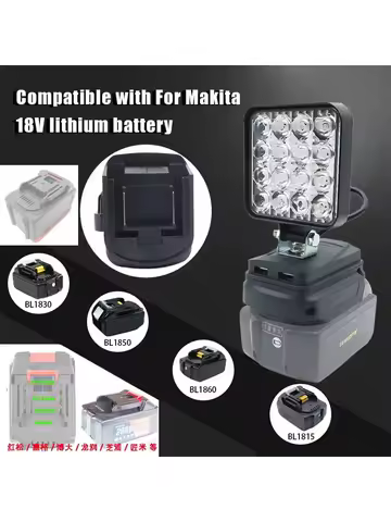 Led Light For Makita Battery 4In Portable Spotlights Cordless Outdoor Work Fishing Handheld Emergency Tool Light