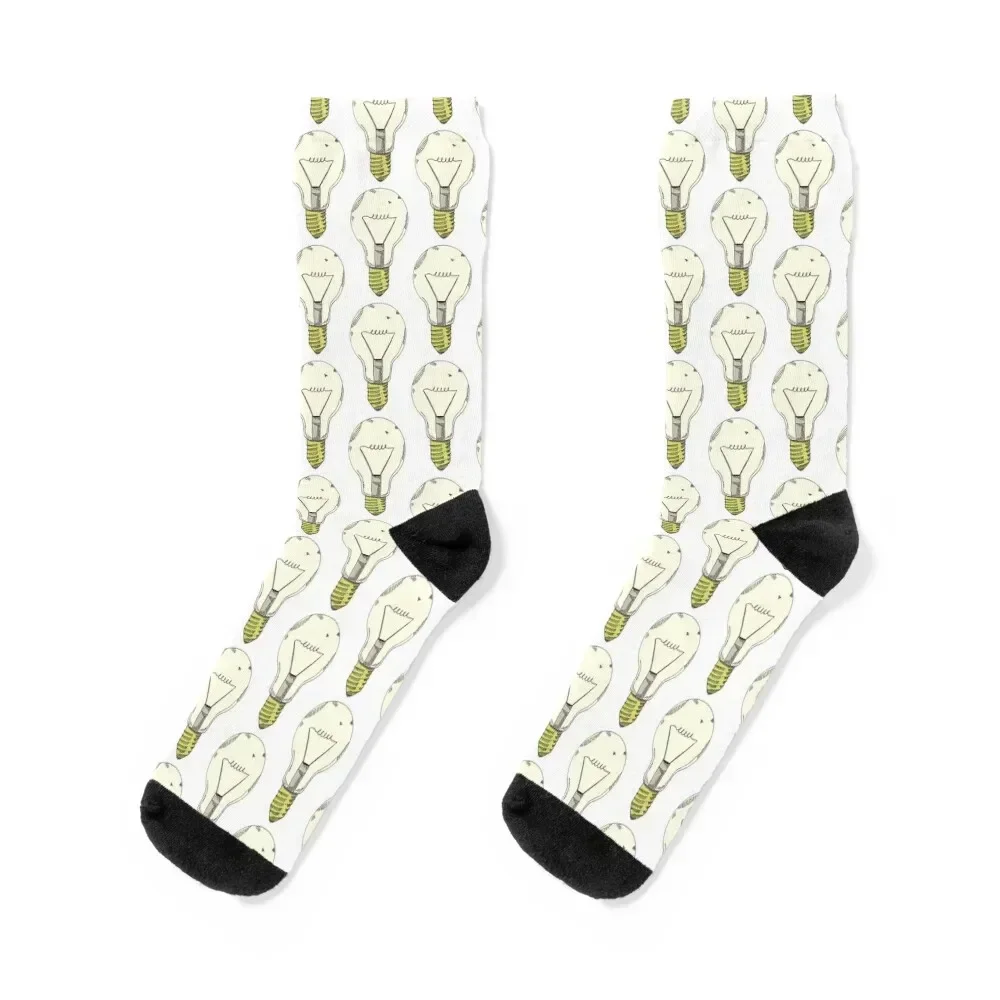 Light bulb Socks cycling valentine gift ideas with print sport Socks Woman Men's