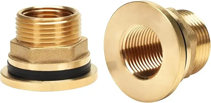PVC Pipe Accessory Tank Connector Water Tower Bucket Fish Tank Plastic Male Female Straight Connector Copper Union Pipe Fitting
