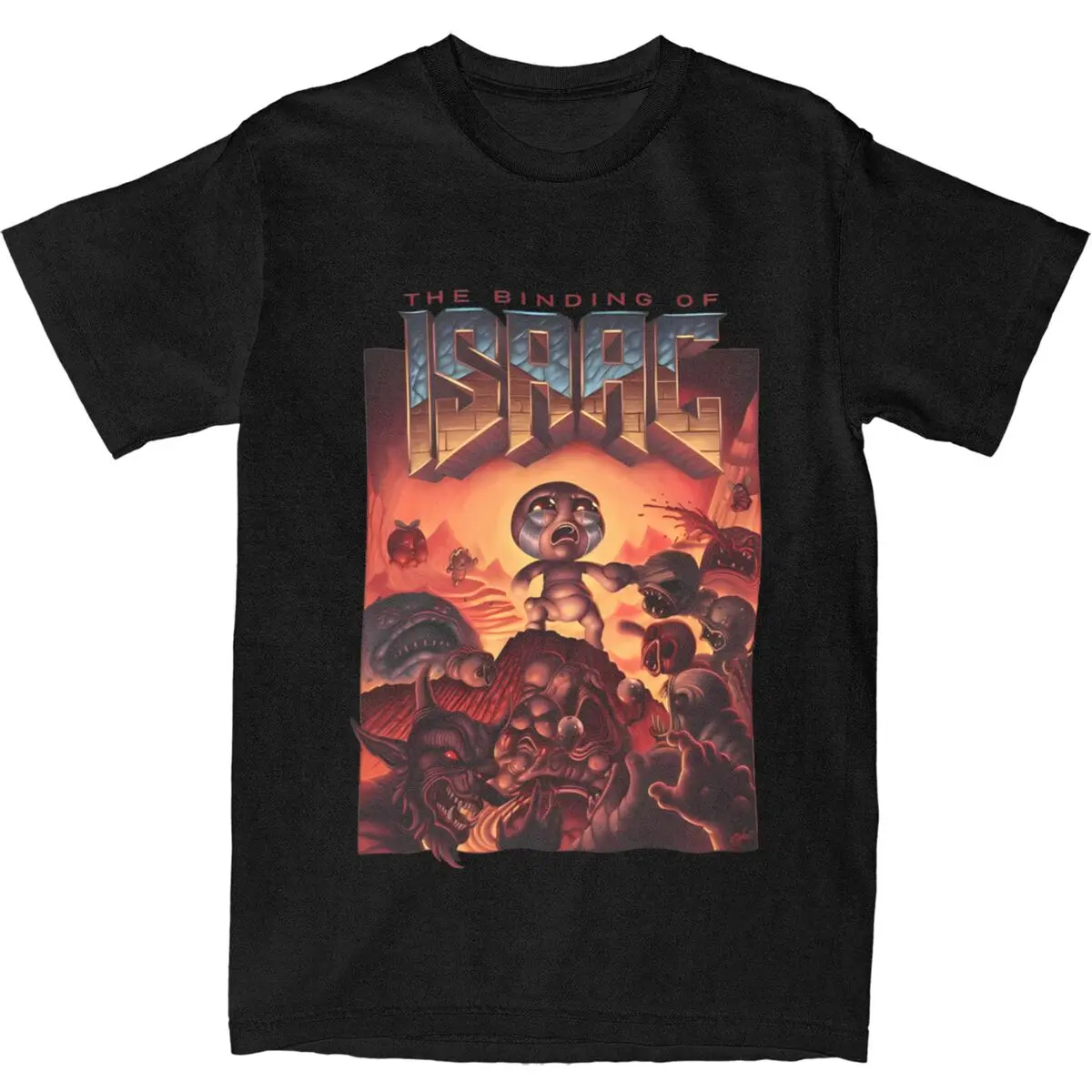 The Binding Of Isaac 90s T Shirt Video Game T Shirts Short Sleeves Vintage Tshirt Summer 100 Cotton O Neck Oversized Top Tees