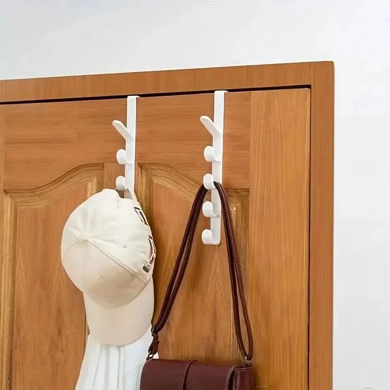 1PC Over-the-Door Bedroom Clothes Hanger Rack Plastic Home Storage Organization Hooks Purse Holder for Bags And Rails