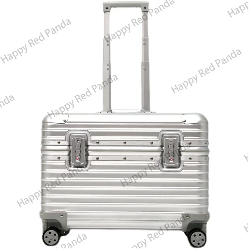 All-aluminum magnesium alloy case Photography trolley case Captain's suitcase 18-inch metal suitcase Universal  boarding