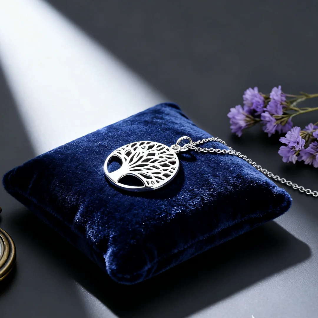 

Ожерелья с подвеской в виде дерева из стерлингового серебра 925 пробы, милые круглые ожерелья с подвесками в виде дерева для женщин, модные вечерние, свадебные нишевые украшения, подарки на годовщину