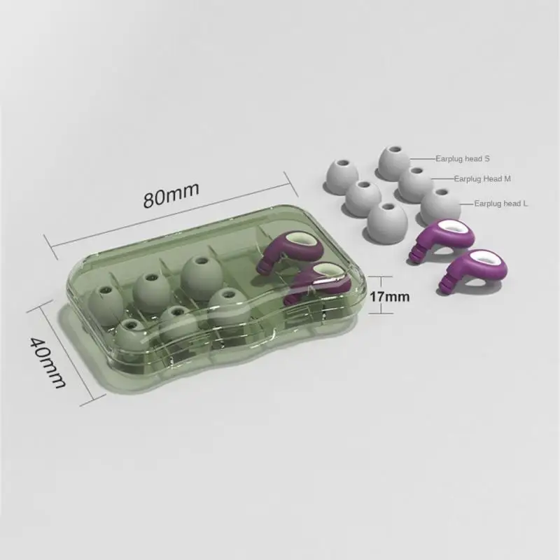 Tappi per le orecchie lavabili con riduzione del rumore tappi per le orecchie a grandezza naturale tappi per le orecchie in Silicone tappi per le orecchie con testa a fungo adatti alla forma dell'orecchio