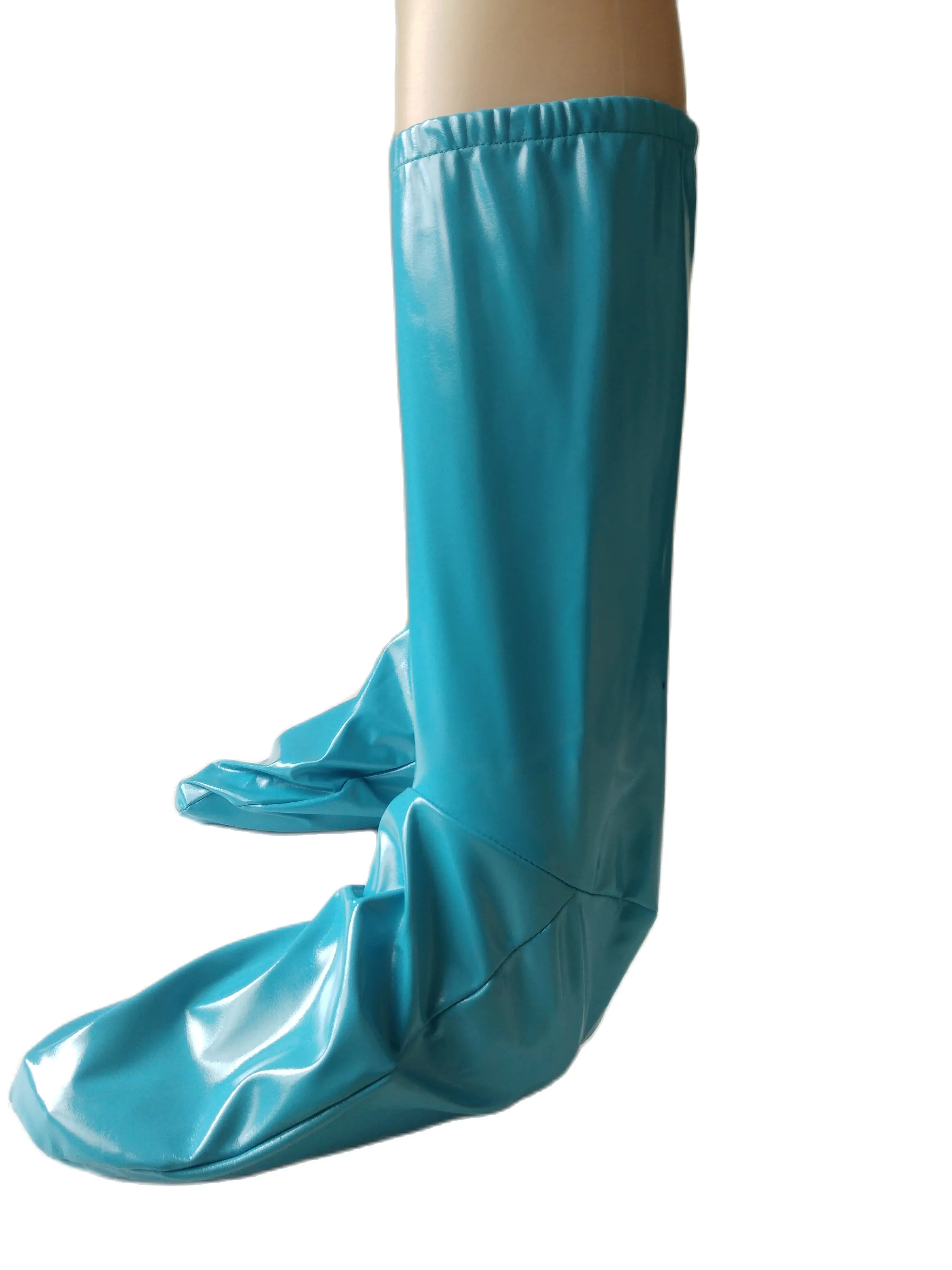 Sexy frauen pvc faux leder Wetlook kurze Strümpfe Shiny Elastische Socken Fetisch Cosplay Zubehör