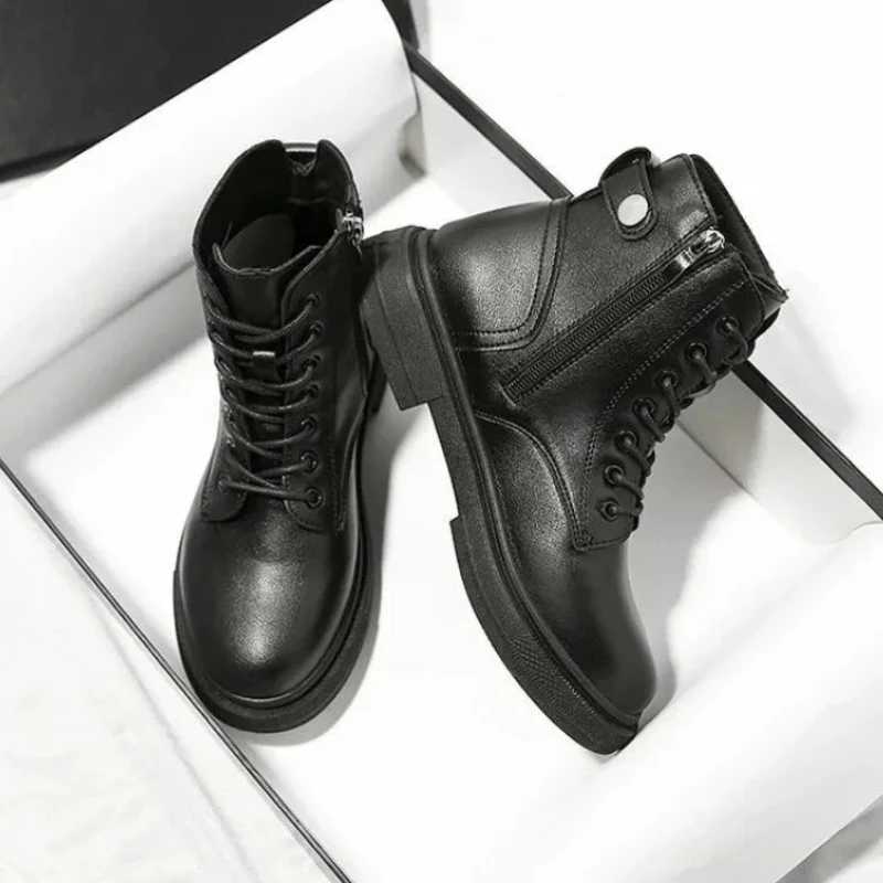 

Female Short Shoes Zip Non Slip Plain Booties Lightweight Boot Fashion 2025 Pu On Offer Sale Trend New Rock Women's Ankle Boots