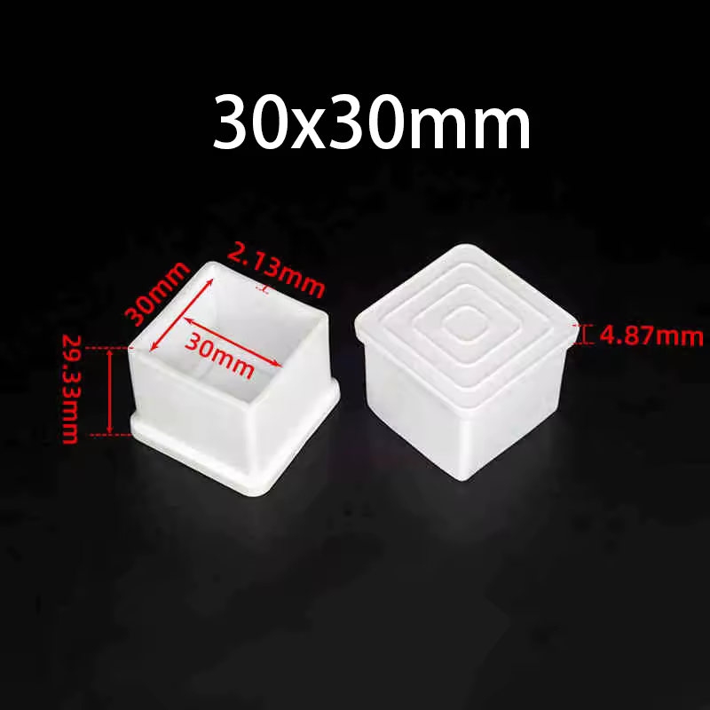 4-30Pcs PVC White Furniture Table Foot Tip Chairs Legs Pad Protector Cover Round/Square Pipe Plug Lid Tube Hole Protection Cap - Image 29