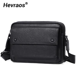 Casual Men's Shoulder Bag Genuine Leather Fashion Trend Messnger Bag Small Crossbody Bags Square  Flap Handbag Purse