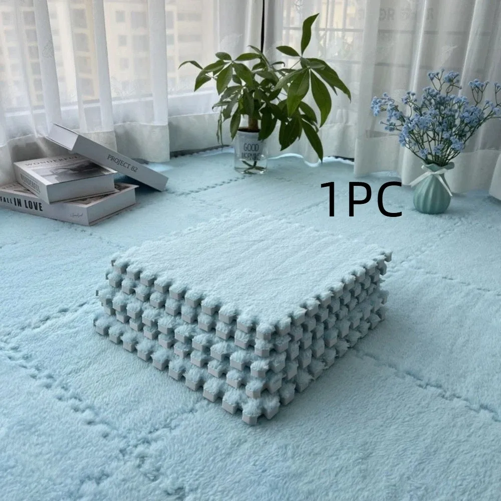 New 30x30cm Baby Play Mat Non-Slip Base Puzzle Foam Mat Soft Solid Color Interlocking Floor Mat Bedroom
