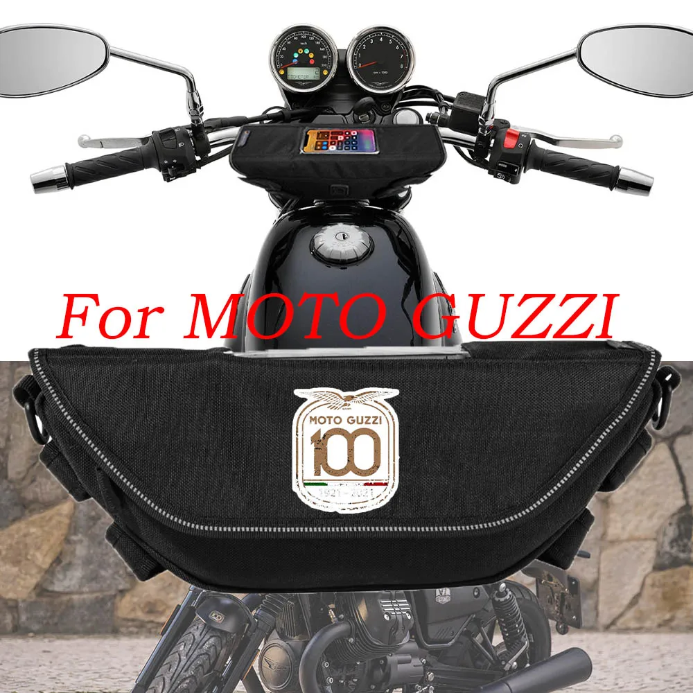 

Motorcycle accessory For Moto Guzzi V85TT V7 V9 Bobber V100 V85 Retro Waterproof And Dustproof Handlebar Storage Bag navigation