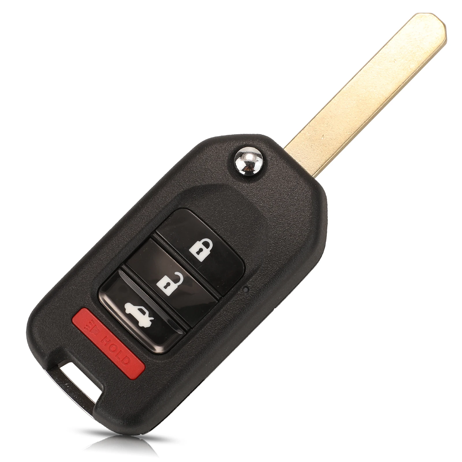 jingyuqin Remote Uncut Blade 2/3/4 Buttons Folding Flip Remote Key Shell Cover Case For Honda Civic City Fit XRV Vezel