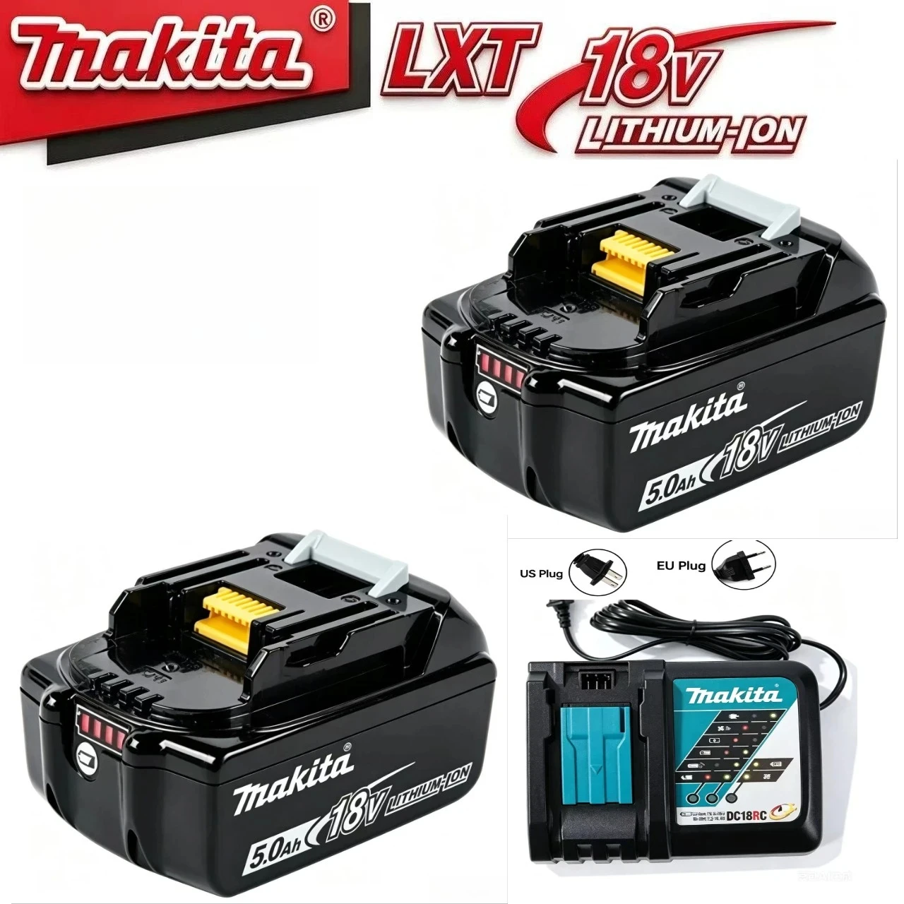 

2026 Makita BL1860 BL1850B BL1850 BL1840 BL1830 Screwdriver Battery & Charger 18v Replacement Power Tool Batteries.