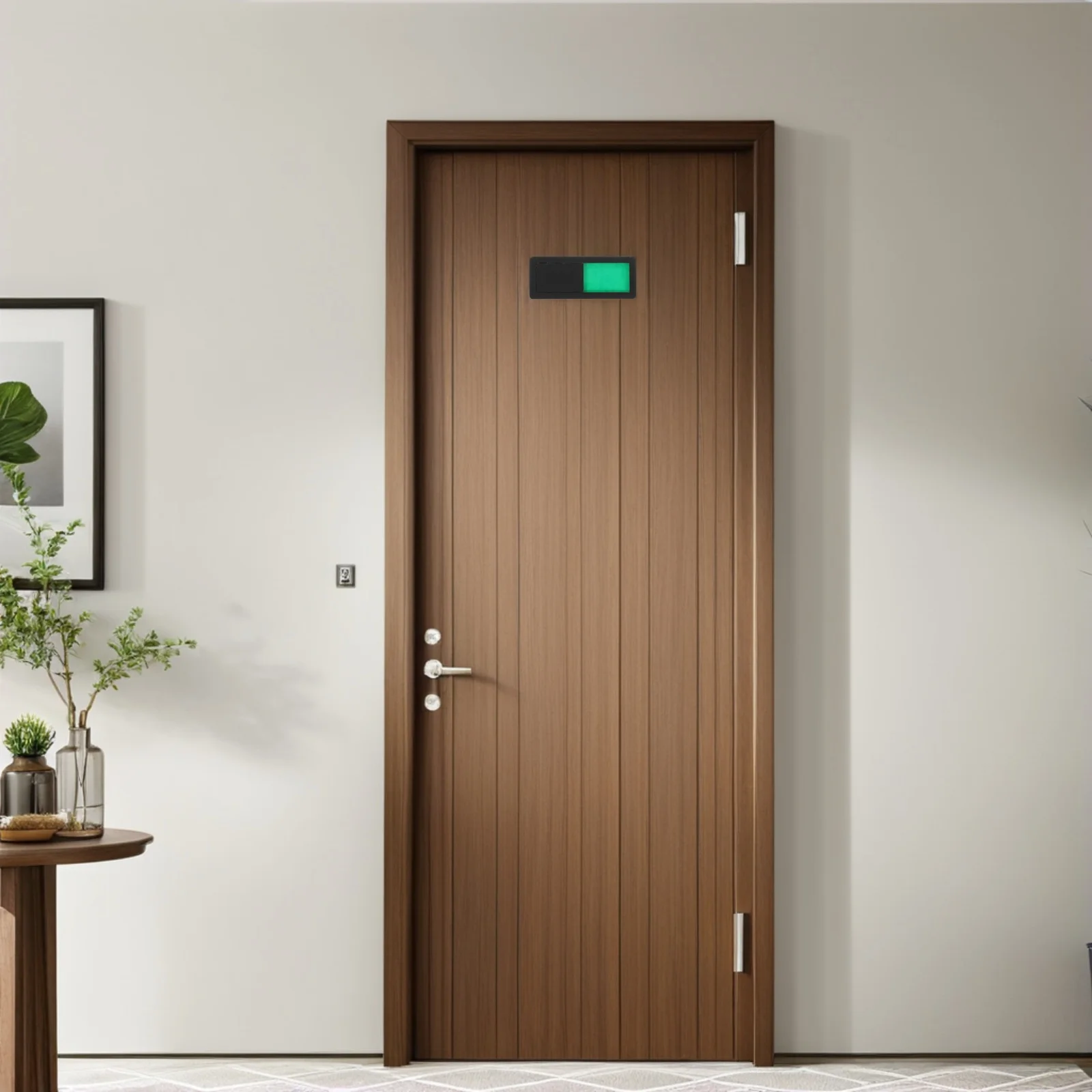 2pcs Door Signboard For Bathroom Toilet Vacant Occupied Slide Indicator Abs Self-Adhesive Privacy Marker Restroom Status