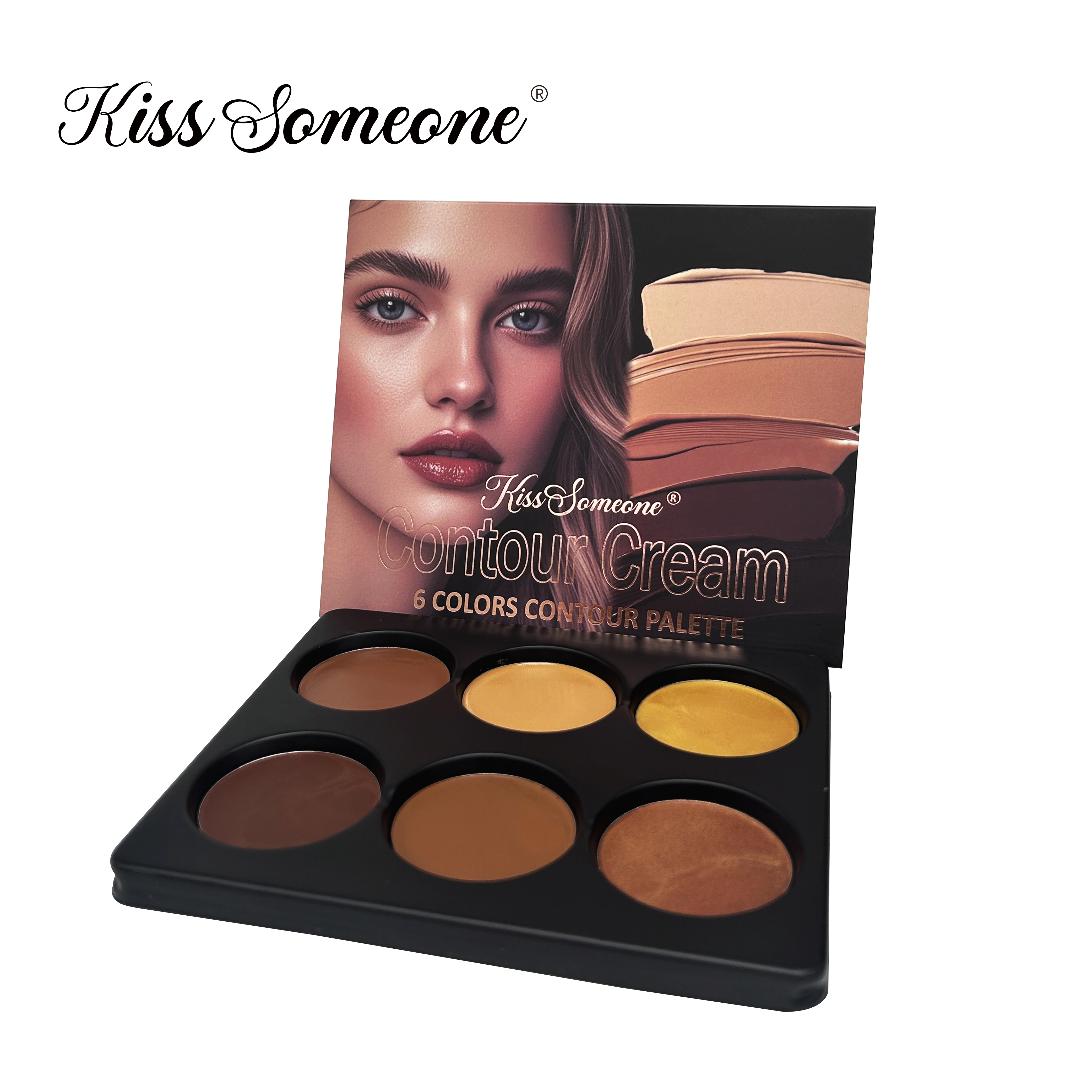 Corrector permanente de cobertura total de seis colores, adecuado para mujeres, mezclado con corrector de bronce, corrección de ojeras
