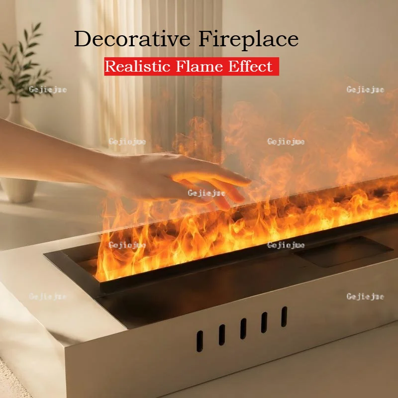 Luxury Built In 3D Water Vapor Fireplace kamini electric fireplace flame chimney For Hotel Villa Apartment Interior Decoration