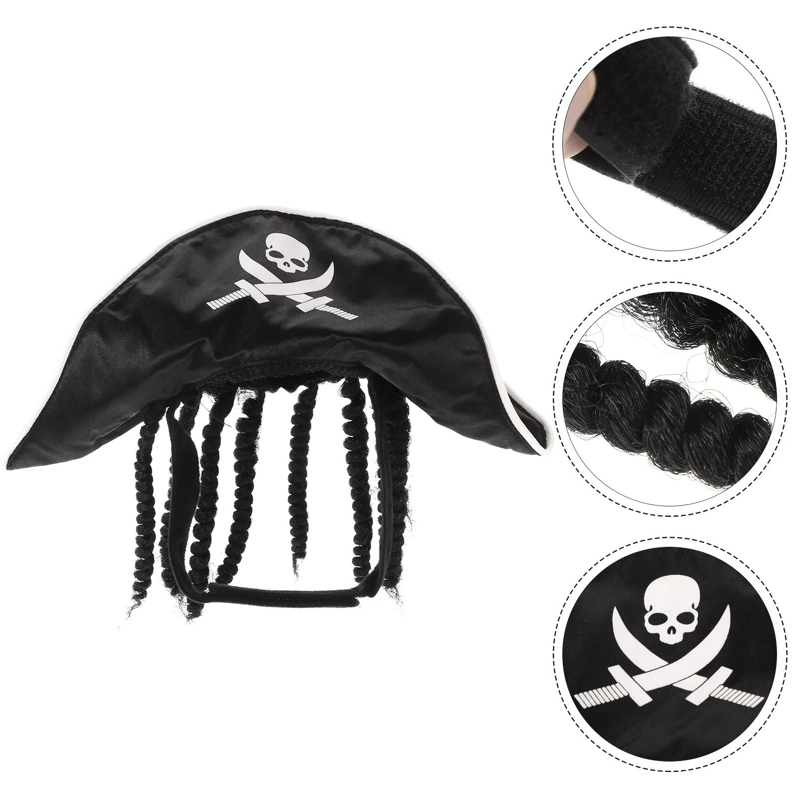 

Pet Pirate Hat Black Short Durable Halloween Dog Costume Party Decor Cosplay Props For Dogs Pirate Cosplay Hat