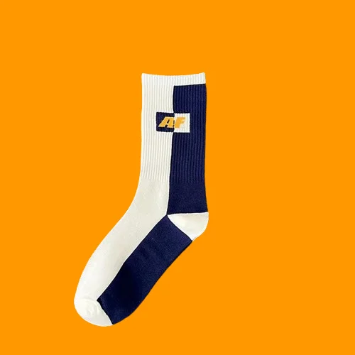 Chaussettes mi-tube en coton pour hommes, chaussettes de sport pour étudiants, automne et hiver, printemps et été, 5/10 paires