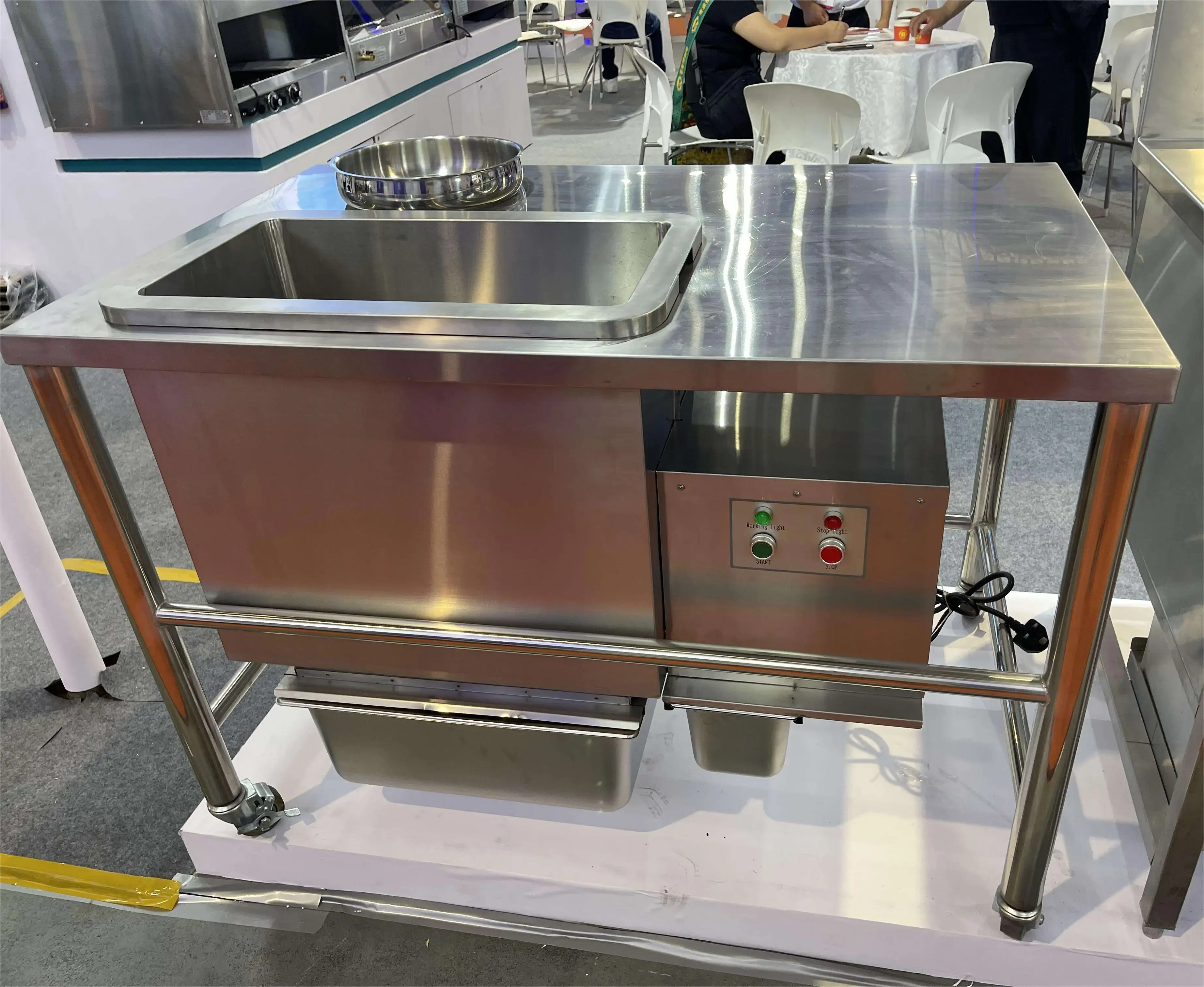 Electric Bread Table Roast Chicken Bread Machine Automatic Fried Chicken Bread Machine 1200 Watts Powder Coating Table