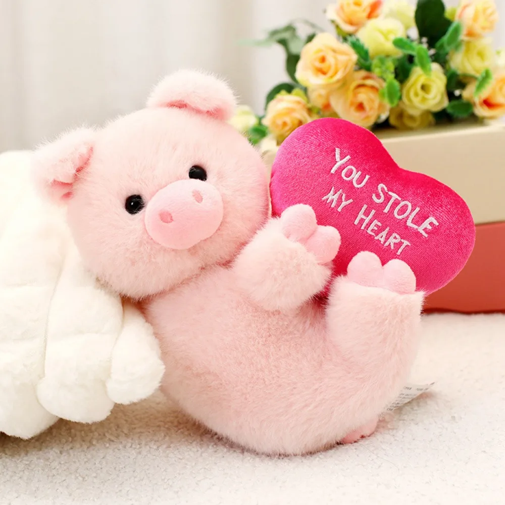 

Pig Elephant Plush Doll Embrace Love Soft LOVE Heart Elephant Stuffed Toy Cartoon Pet Infant Plush Elephant Toy Accompany Toys
