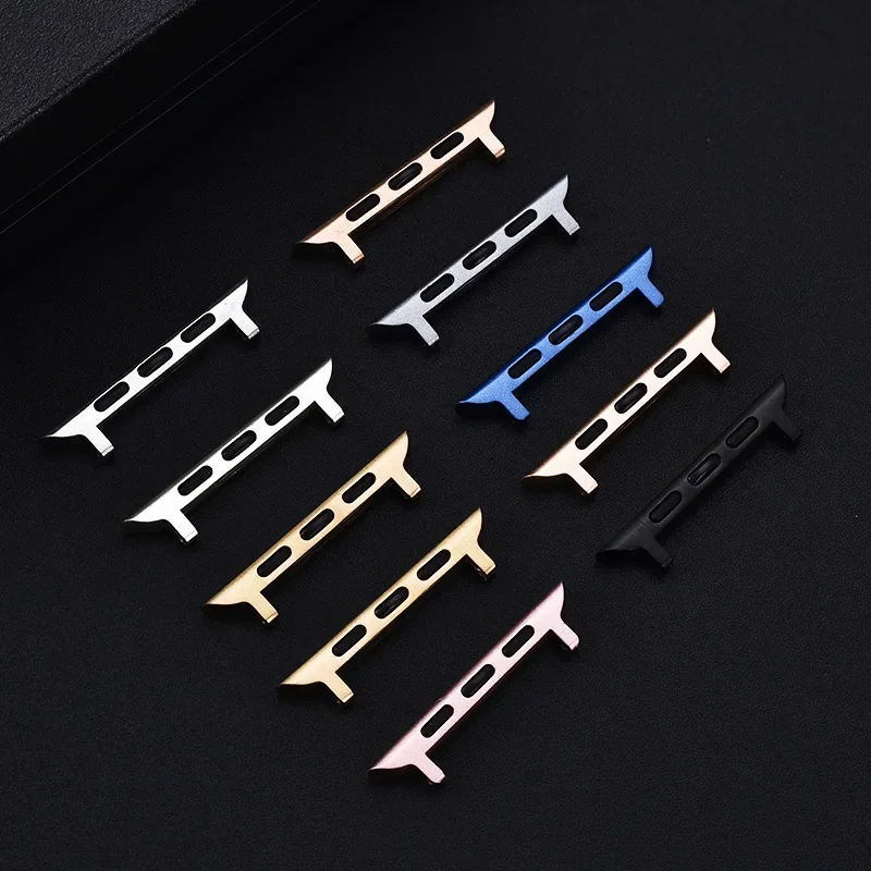 2/4/6pcs Connector For Apple Watch band Series 10 9 8 7 6 5 4 3 SE 44/40mm 42mm 41mm 46mm 45mm Metal Adapter iwatch Ultra2 49mm