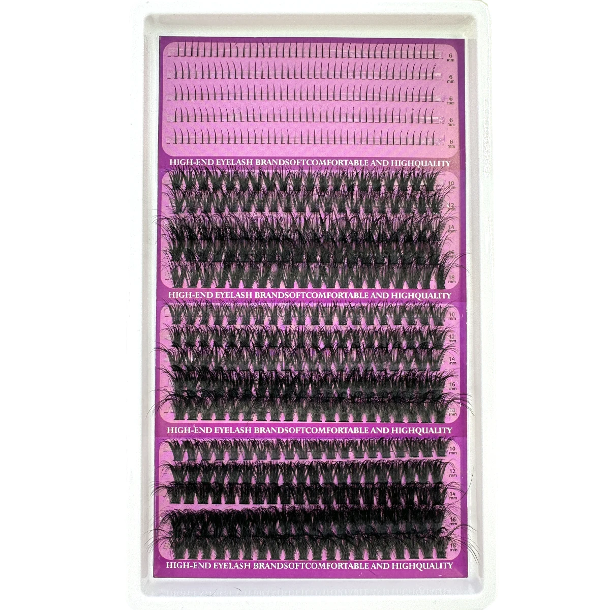 20 Reihen Wimpernspikes Wimperncluster Volumen Einzelwimpern Wispy Wimpern DIY Spiky Lash Extension Manga Cluster Wimpern – Detail 21