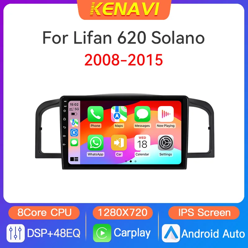 

Car Stereo Radio Center Multimedia Video Player For Lifan 620 Solano 2008-2015 GPS Wireless Carplay Android Auto 2 Din Head Unit