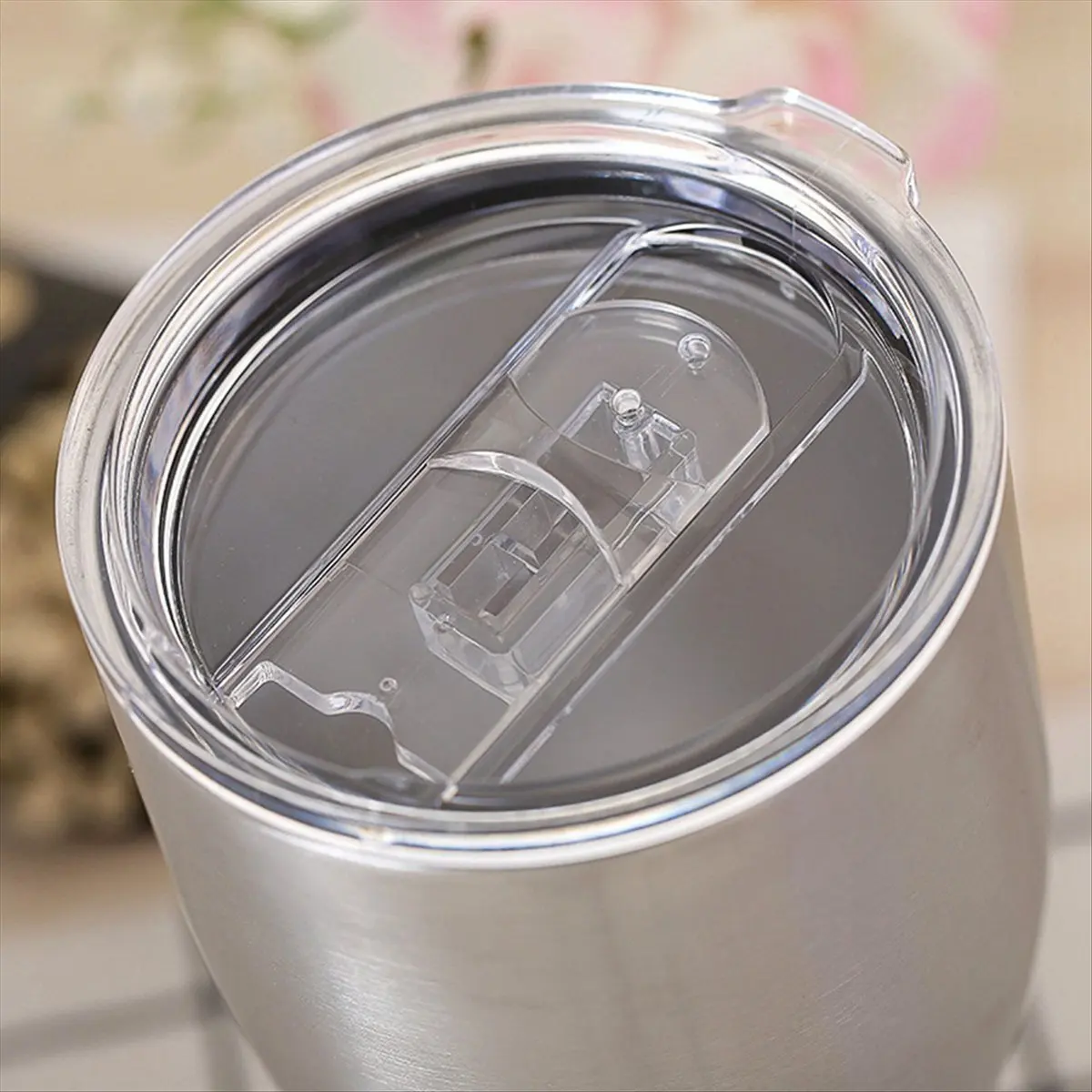 Wine Glass Stainless Steel Double Layer Goblet Color Large Capacity Tumbler Wine Cup White-A27I